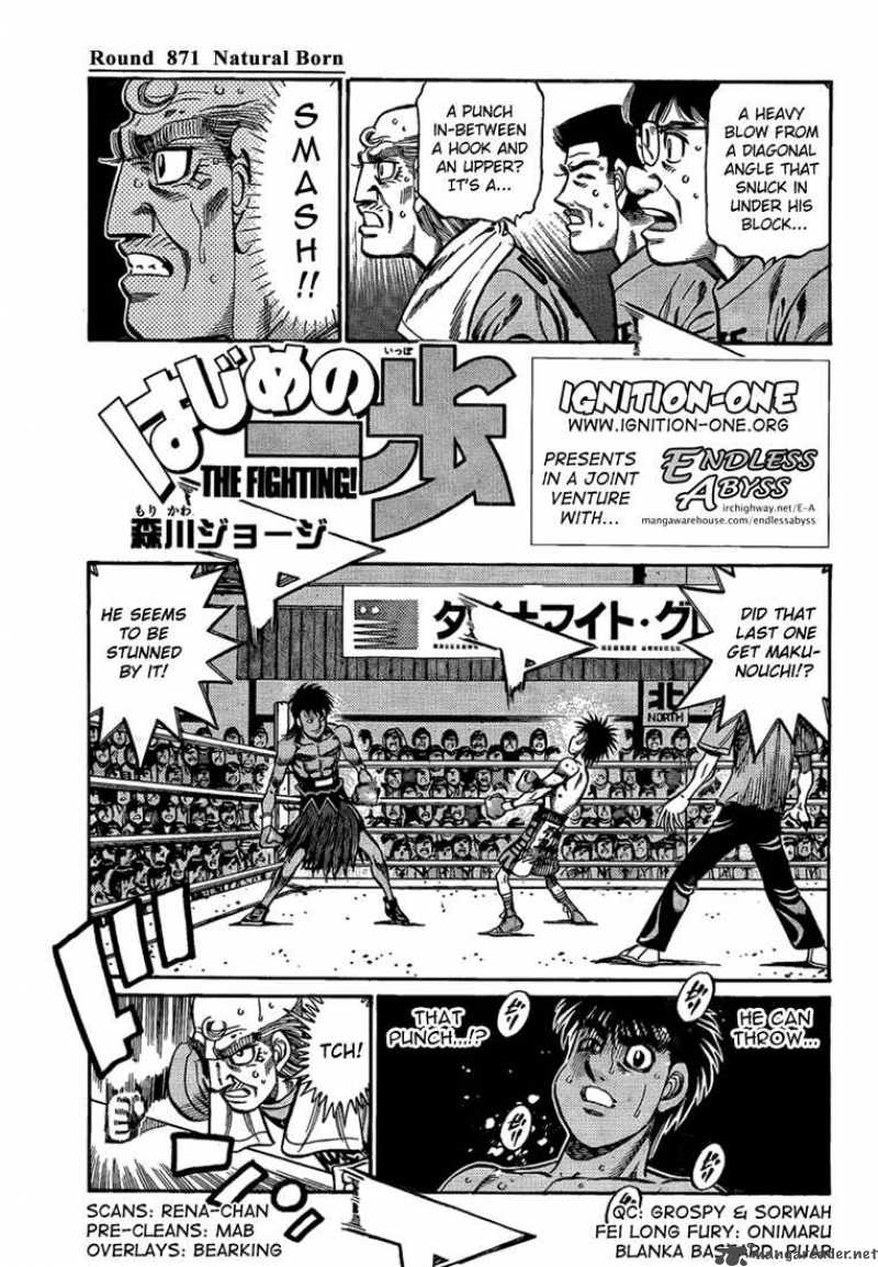 Hajime no Ippo Chapter 871 - Page 1