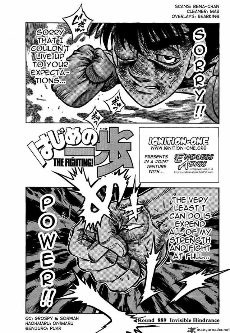 Hajime no Ippo Chapter 889 - Page 1